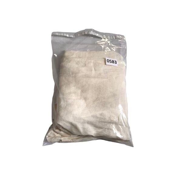 Zara Romper Size XS Tied 100% Linen Oyster White Long Sleeve V-Neck Jumpsuit - Picture 16 of 16